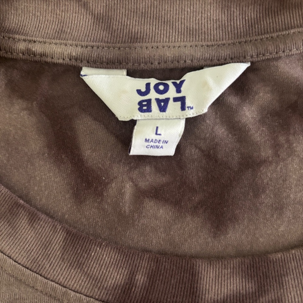 JoyLab Tie Dye Brown Cropped Muscle Tee - Picture 5 of 7